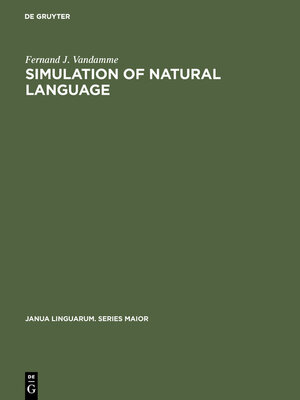 cover image of Simulation of natural language